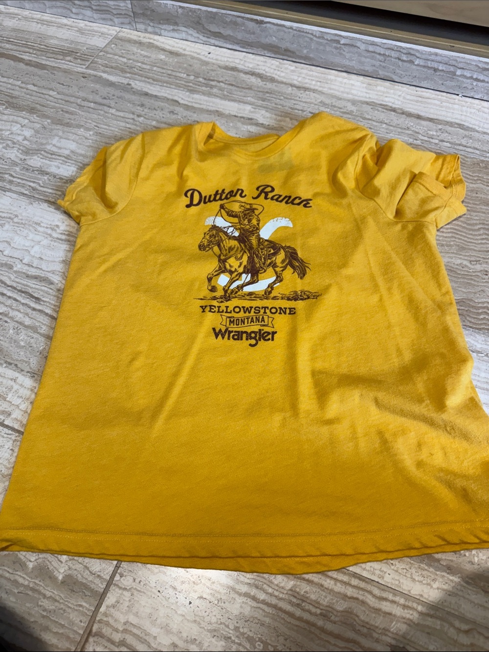 Wrangler Yellow Dutton Ranch Graphic Tee for Kids